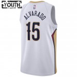 Maillot NBA New Orleans Pelicans Jose Alvarado 15 Nike 2022-23 Association Edition Blanc Swingman - Enfant
